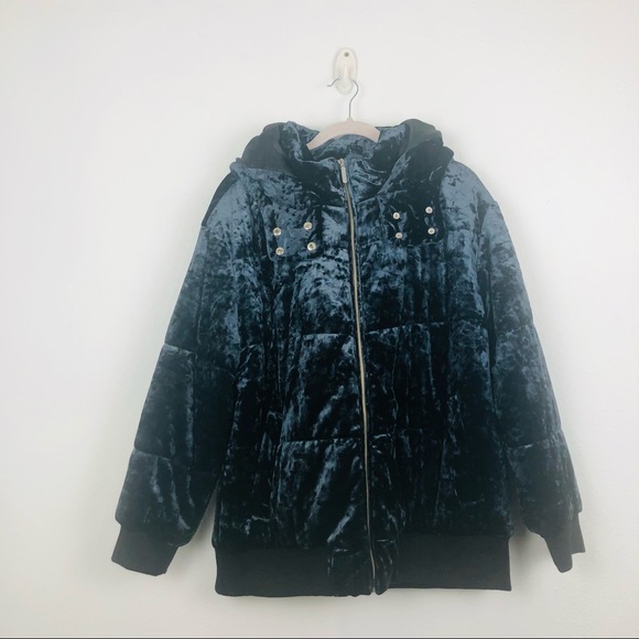 ABOUND BLUE VELVET JACKET SIZE L - Picture 5 of 7